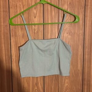 Light green cropped tank top
